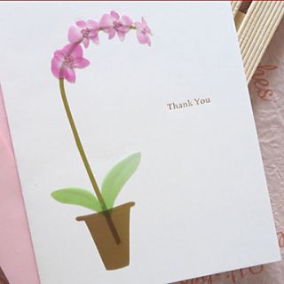 Orchid White Side Fold Thank You Card