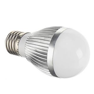 E27 3W COB 167LM 2866K Warm White Light LED Globe Bulb  Silver (95 265V)