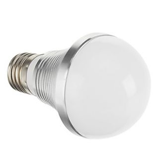 E27 7W COB 347LM 2863K Warm White Light LED Globe Bulb  Silver (95 265V)