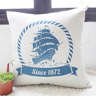 Classic Sail Boat on Adventure Decorative Pillow Cover