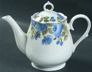 Nikko Flirtatious Teapot & Lid, Fine China Dinnerware   Finetableware, Blue Flow