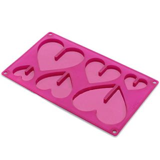 6 Hole 3D Heart Shaped Mould Cake Decorating Baking Tool