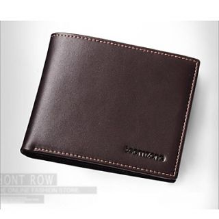 Mens Korea Style Bifold Genuine Leather Clutch Bag Wallet