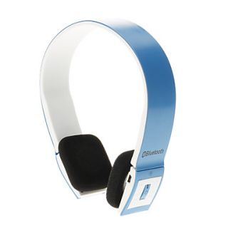 8086 Bluetooth Headset Music On ear Earphone for Iphone Ipad Computer (Blue)