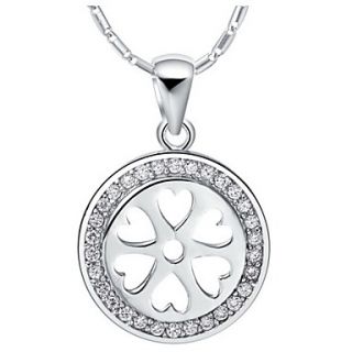 Elegant Round Shape Silvery Alloy Womens Necklace(1 Pc)