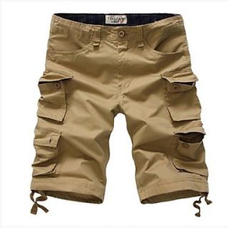 Mens Summer Loose Fit Casual Short Multi Pocket Cargo Shorts