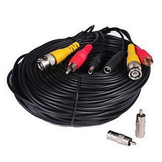 150ft Feet Audio Video Power Wire Security Camera Cable with BNC RCA Adaptor