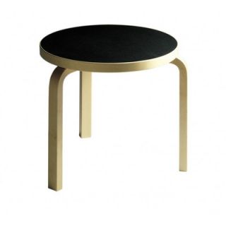 Artek End Table 173 174 Size & Finish 28.3H x 39.4W x 39.4 D / Black Lino