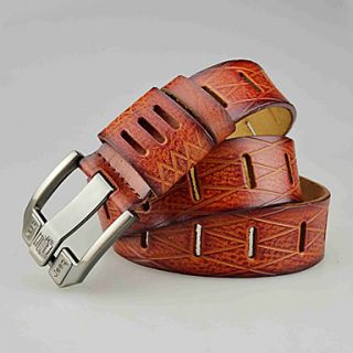 Mens Casual Stlye Leather Buckle Belt
