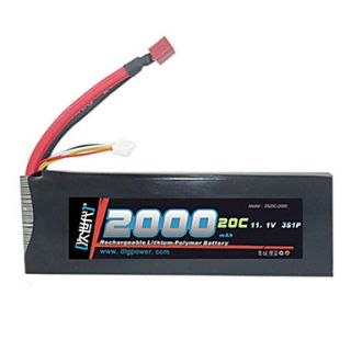 DLG 11.1V 2000mAh Li Po Battery(T Plug)