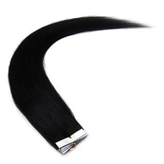 22Inch Remy Straight Tape In Hair Extensions 60g/20pcs More Dark Colors