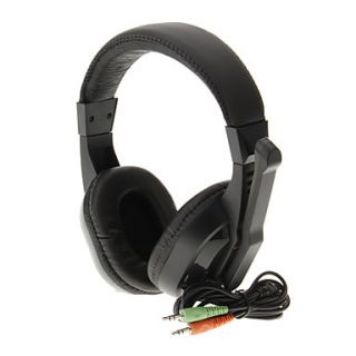 770 3.5mm High Quality On ear Headphone Headset with Mic for Computer(Black)