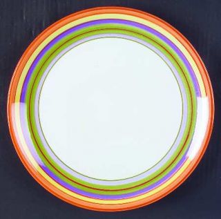 Dansk Orange Splash Dinner Plate, Fine China Dinnerware   Tropical Swirls,Purple