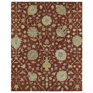 Christopher Kashan Red Hand tufted Rug (100 X 140)