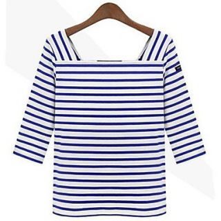 Womens Half Sleeve Stripe Sexy Navy Style Summer Blouse