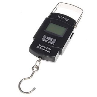 1.5 LCD Portable Double Precision Hanging Electronic Hook Scale (10kg / 5g; 50kg / 10g /2 x AAA)