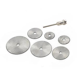 7 in 1 High Speed Steel Circular Saw Blades Set for Electric Grinder   Silver