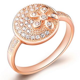 Vintage Style Sliver Or Gold With Cubic Zirconia Round Womens Ring(1 Pc)