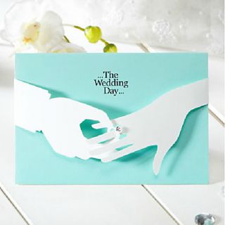 Will You Marry Me Blue Wedding Invitation   Set of 50