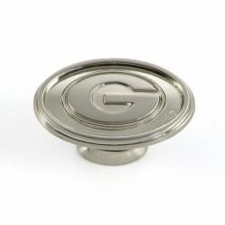 University Of Georgia Bulldogs Satin Nickel Cabinet Knobs (pack Of 2)