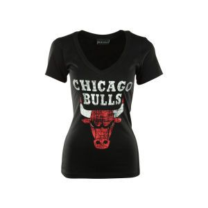 Chicago Bulls 5th & Ocean NBA Womens Distressed Stacy T Shirt