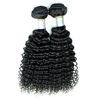 14Inch Virgin Hair Extension 100% Human Hair Kinky Curly Natural Color