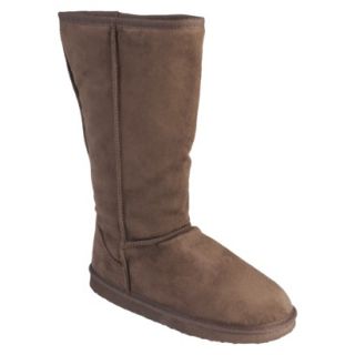 Journee Collection Ladies 12 Inch Faux Suede Boot Brown  8.5