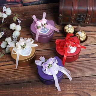 Cat Shaped Metal Favor Tins With Flowers and Organza Bow   Set of 12 (More Colors)