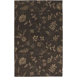 Hand tufted Contemporary Mandara Wool Rug (5 X 8) (BrownPattern FloralMeasures 0.75 inch thickTip We recommend the use of a non skid pad to keep the rug in place on smooth surfaces.All rug sizes are approximate. Due to the difference of monitor colors, 