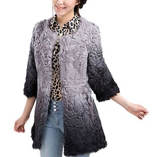 3/4 Sleeve Collarless Wool Party/Casual Coat(More Colors)