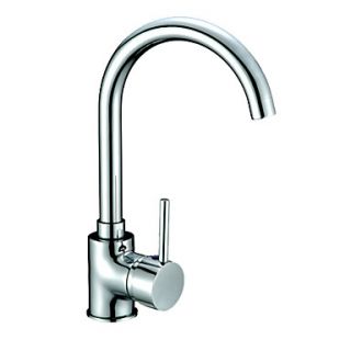 Single Handle Chrome Finished Solid Brass Kitchen Faucet