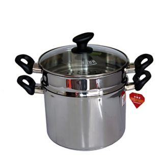 20 QT Stainless Steel Multi Pots,W24cm x L24cm x H62cm