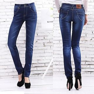 New Arrival Korean Women Pencil Pants Slim Skinny DIY Straight Jeans