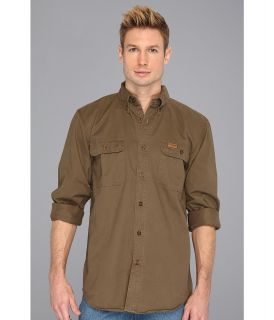 Carhartt Sandstone Oakman Work Shirt Mens Short Sleeve Button Up (Brown)