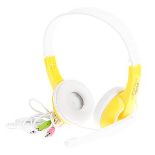 KT 5200MV Cute Stereo On Ear Headphone with Mic and Remote(Yellow)