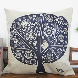 Set of 2 Abtract Tree And Chock Pattern Decorative Pillow Covers