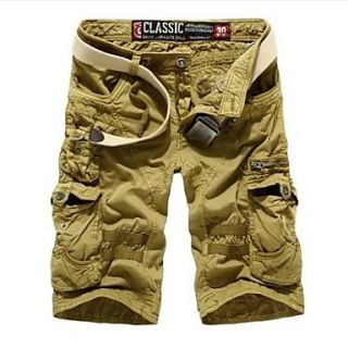 Mens Fashion Multiple Pockets Casual Cargo Short Pants