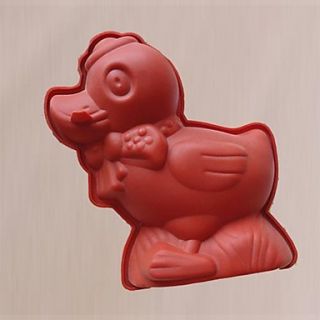 Lovely Cartoon Duck Shape Cake Baking Moulds, Silicone Material, Random Color