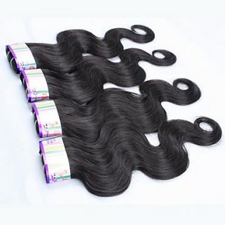 14Inch 4Pcs Lot Natural Black Color 1B Grade 4A Malaysian Virgin Hair Body Wave Human Hair Weave Extensions