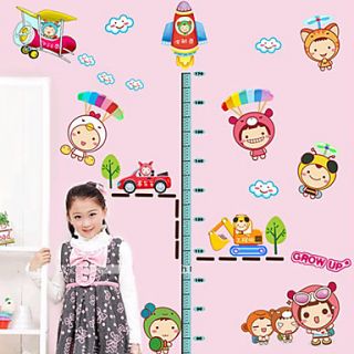 Cartoon for Kids Height Stickers, Removable Wall Stickers