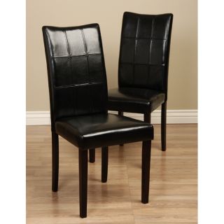 Eveleen Bi cast Leather Black Dining Chairs (set Of 8)