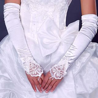 Spandex Satin Fingerless Opera Length Wedding/Party Glove