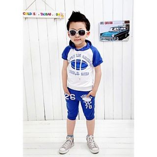 Boys Big Panda Eyes Print Casual Clothing Sets