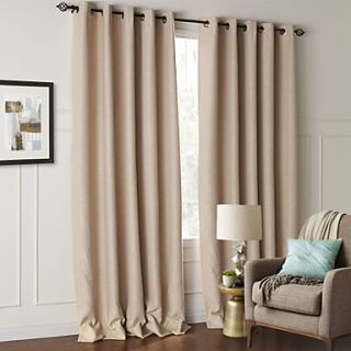 (One Pair) Modern Minimalist Pink Solid Embossed Blackout Curtain