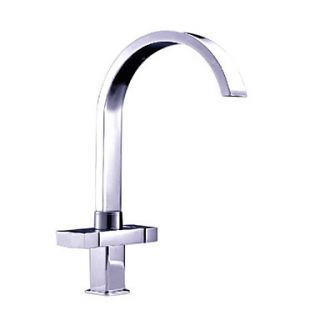 Chrome Finish Brass Kitchen Faucet (Two Handles)