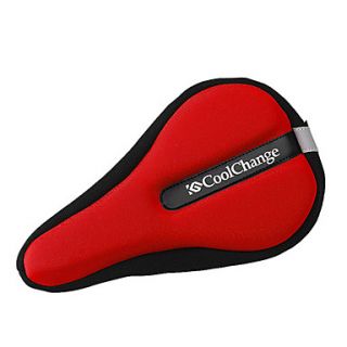 CoolChange High Elastic Lycra Red Bicycle Saddle Cushion