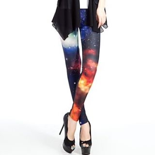 Elonbo Mysterious Milky Way Style Digital Painting Tight Women Leggings