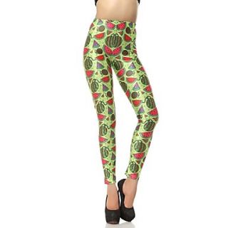 Elonbo Watermelon Style Digital Painting Tight Women Leggings