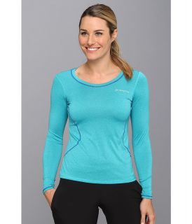 Brooks Versatile Printed L/S III Womens Long Sleeve Pullover (Blue)