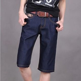 Mens Summer Casual Mid Length Jeans Denim Shorts(Belt Not Included)